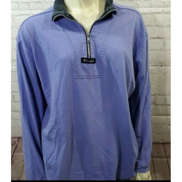 Champion Pullover Sweatshirt Small Womens Purple Long Sleeve Zip Loose - Picture 3 of 5